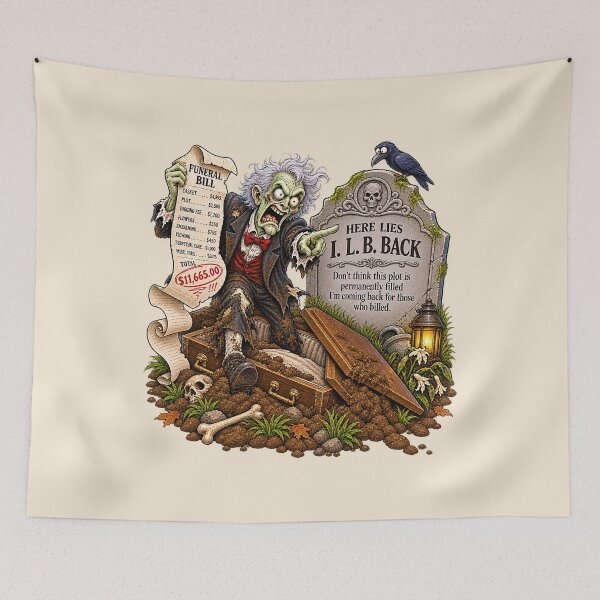 Item preview, ⚡HAUNTED TOMBSTONE COLLECTION - I.L.B. Back designed and sold by WheelieGdArt.
