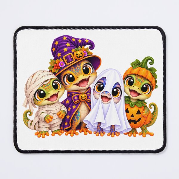 Item preview, chameleon Pumpkin Halloween chameleons designed and sold by QuiteOrbit.