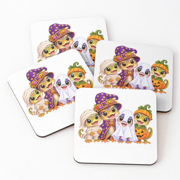 Item preview, chameleon Pumpkin Halloween chameleons designed and sold by QuiteOrbit.