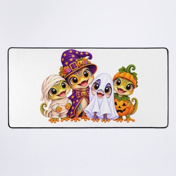 Item preview, chameleon Pumpkin Halloween chameleons designed and sold by QuiteOrbit.