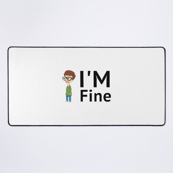 Item preview, Big Mouth 'I'm Fine' Funny Expression Graphic Design designed and sold by h25082006.
