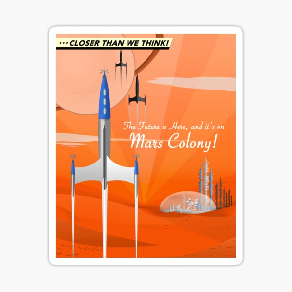 Mars Colony Sticker