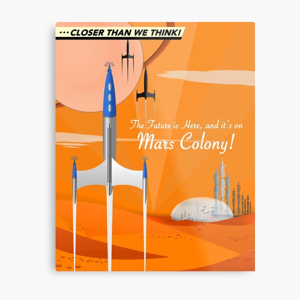 Mars Colony Metal Print