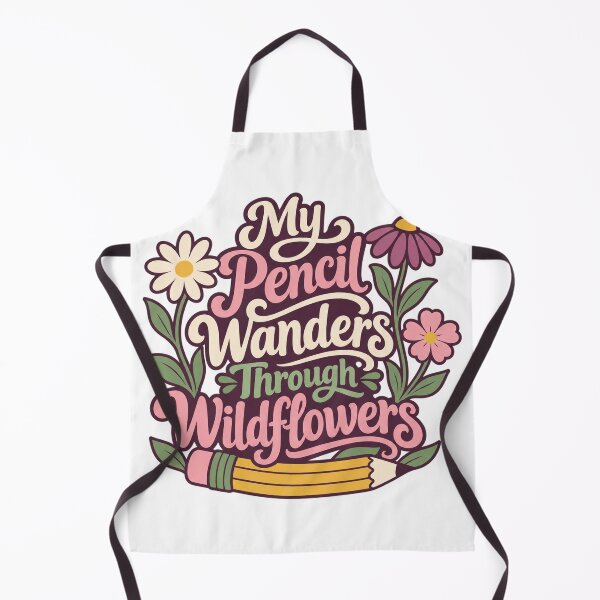 Item preview, Pencil Wanders Through Wildflowers Floral Art designed and sold by Bikivuno.