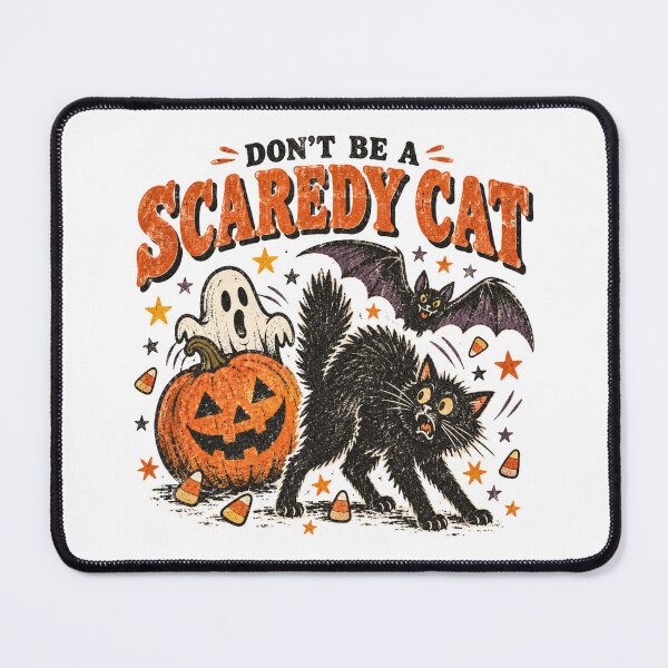 Item preview, Don't Be A Scaredy Cat Halloween designed and sold by GrooveAndGlow.