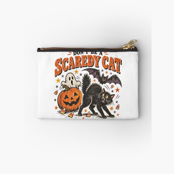 Item preview, Don't Be A Scaredy Cat Halloween designed and sold by GrooveAndGlow.