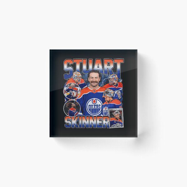 Aperçu de l'œuvre Stuart Skinner, joueur des Oilers d'Edmonton, hockey rétro vintage créée et vendue par BrianCook30380.