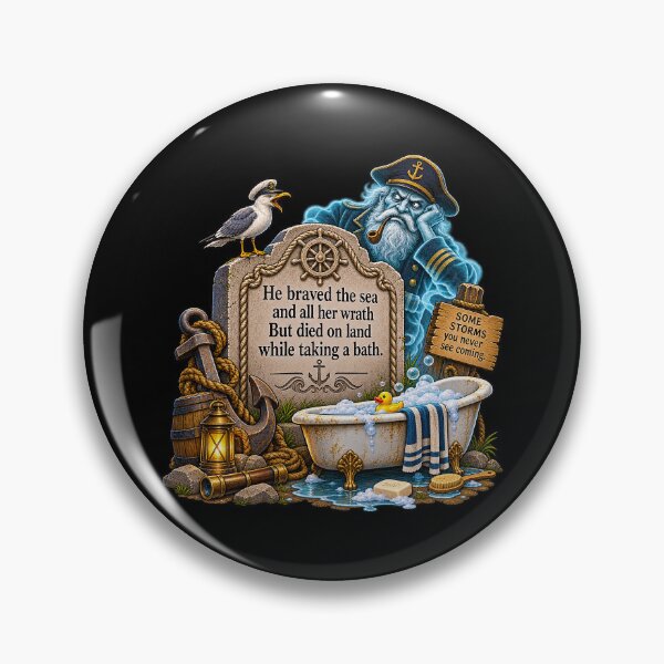 Item preview, ⚡HAUNTED TOMBSTONE COLLECTION - Ghost Captain - dark version designed and sold by WheelieGdArt.