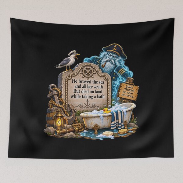 Item preview, ⚡HAUNTED TOMBSTONE COLLECTION - Ghost Captain - dark version designed and sold by WheelieGdArt.