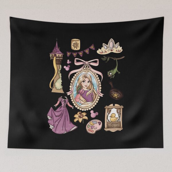 Item preview, Tangled Princess Rapunzel Tower Pascal Frying Pan Design designed and sold by MichaelGa37542.