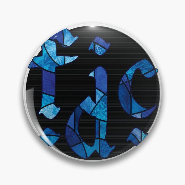 Item preview, Fontaines DC Stain Glass Logo Sticker Pin designed and sold by Hodododo.