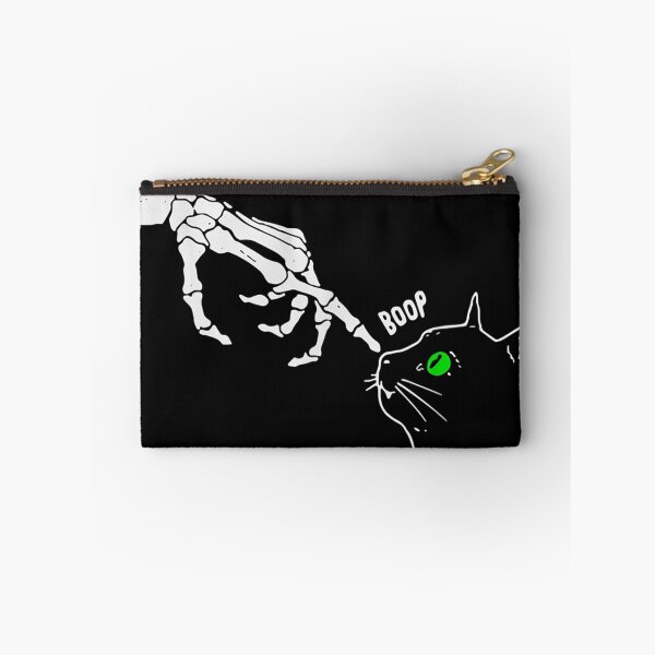 Item preview, Skeleton Hand Boop On A Cat's Nose Funny Halloween Graphic designed and sold by Daisy Grimes.