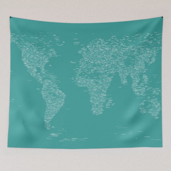 Item preview, World Map of Cities designed and sold by ArtPrints.