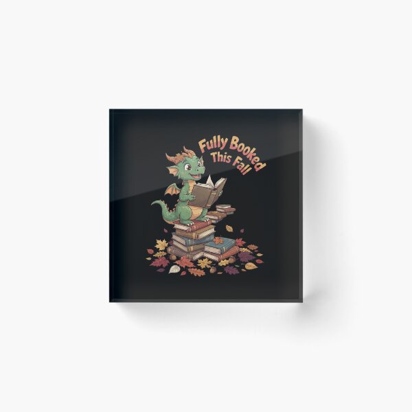 Item preview, Fully Booked This Fall Cute Dragon Reading Autumn Design designed and sold by Ostericaimusa.