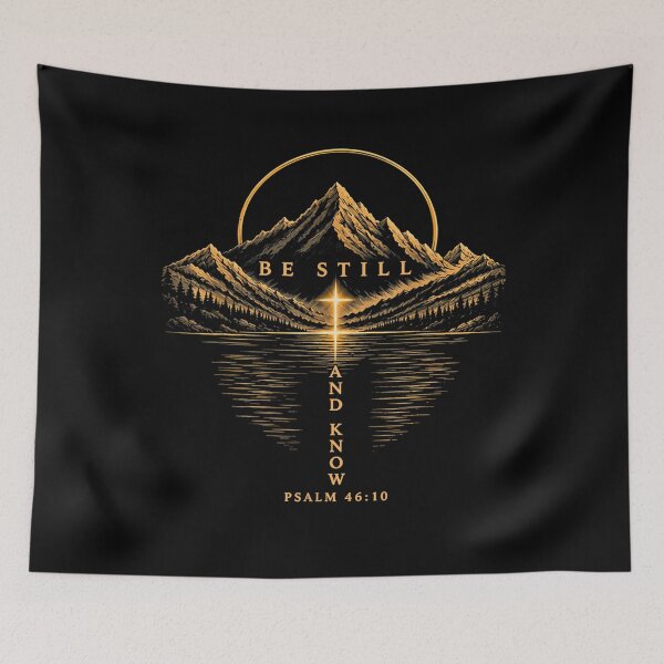 Item preview, Be Still and Know Psalm 46: 10 Christian Mountain Faith  designed and sold by Lalanian-Shop.