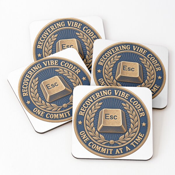 Item preview, Recovering Vibe Coder Funny Programmer AI Humor Gift designed and sold by ys96.