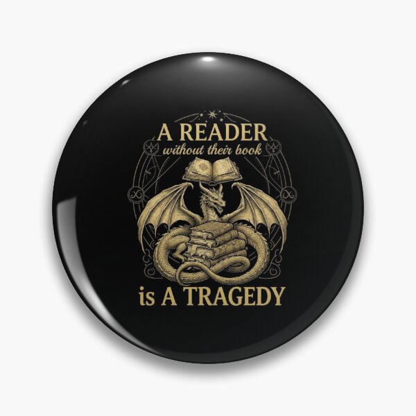 Item preview, A Reader Without Their Book Is A Tragedy Vintage Bookish Dragon designed and sold by Ostericaimusa.