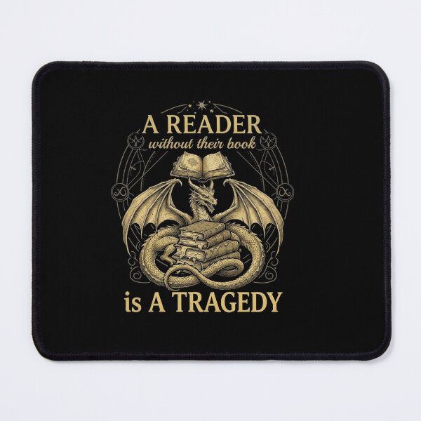 Item preview, A Reader Without Their Book Is A Tragedy Vintage Bookish Dragon designed and sold by Ostericaimusa.