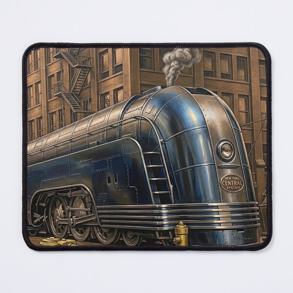 Item preview, New York Central Mercury - Steel & Blue Cityscape designed and sold by CleverCulture.