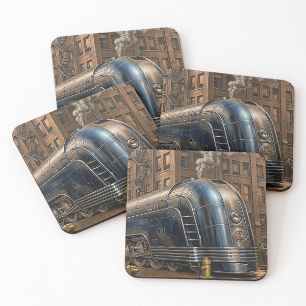 Item preview, New York Central Mercury - Steel & Blue Cityscape designed and sold by CleverCulture.