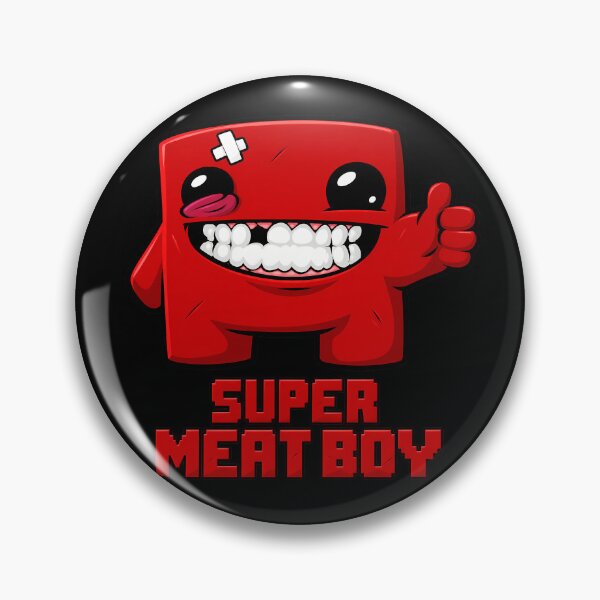 Item preview, Super Meat Boy Grinning Mascot designed and sold by nasr-say.