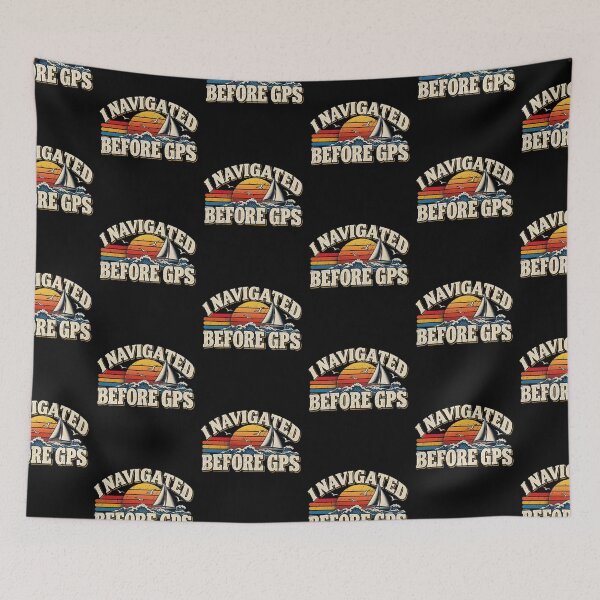 Item preview, I Navigated Before GPS Vintage Sailing Sunset Ocean Design designed and sold by SEINENGAPPI8.
