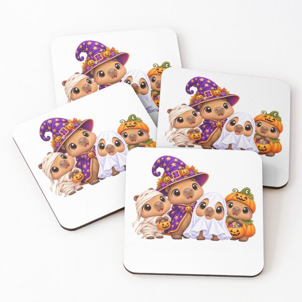 Item preview, Capybara Pumpkin Halloween Ghost Capybaras designed and sold by QuiteOrbit.