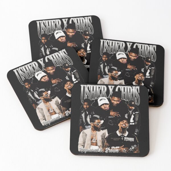 Item preview, Usher x Chris Brown Vintage Retro Hip Hop designed and sold by JasonGrav33650.