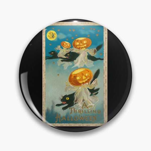 Item preview, A Thrilling Halloween - Vintage Greeting Card Illustration designed and sold by SedgeWren.
