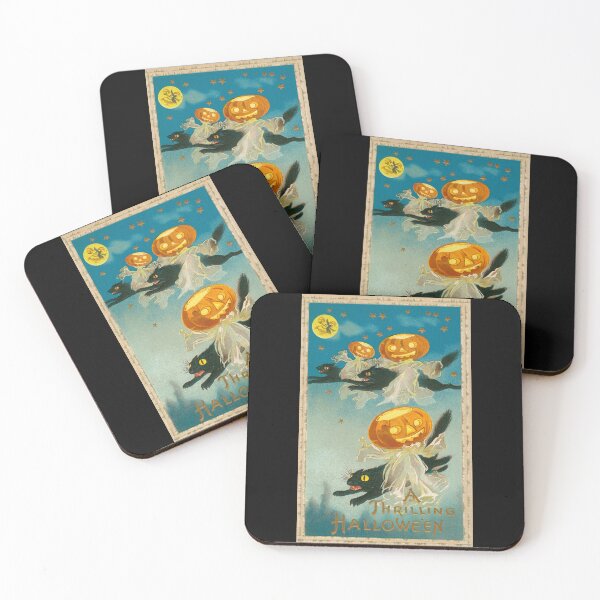 Item preview, A Thrilling Halloween - Vintage Greeting Card Illustration designed and sold by SedgeWren.