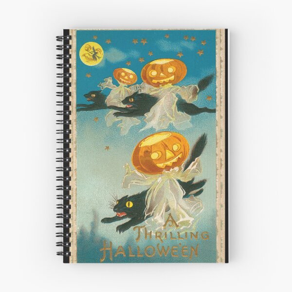 Item preview, A Thrilling Halloween - Vintage Greeting Card Illustration designed and sold by SedgeWren.