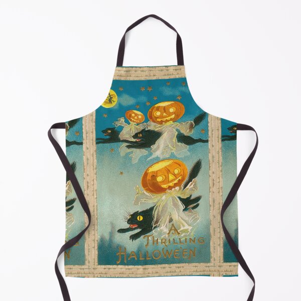 Item preview, A Thrilling Halloween - Vintage Greeting Card Illustration designed and sold by SedgeWren.