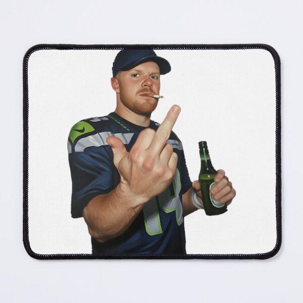 Item preview, Funny Meme Design Featuring Sam Darnold with Middle Finger Gesture in Black designed and sold by Sam te Kiefte.