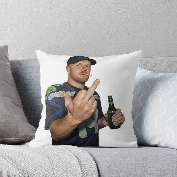 Item preview, Funny Meme Design Featuring Sam Darnold with Middle Finger Gesture in Black designed and sold by Sam te Kiefte.