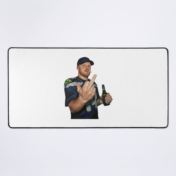 Item preview, Funny Meme Design Featuring Sam Darnold with Middle Finger Gesture in Black designed and sold by Sam te Kiefte.