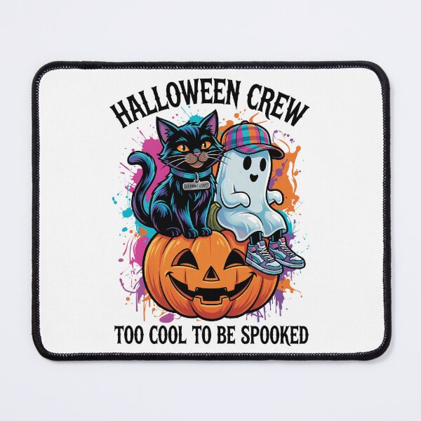 Item preview, Too Cool To Be Spooked Cute Ghost & Black Cat Design designed and sold by TUMBAJULCA.