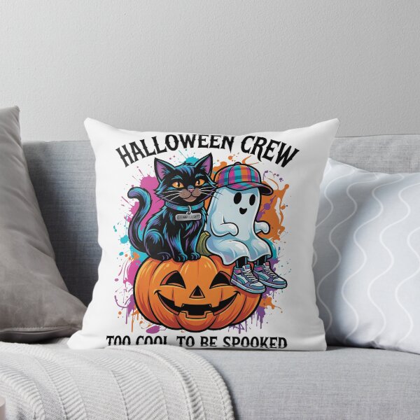 Item preview, Too Cool To Be Spooked Cute Ghost & Black Cat Design designed and sold by TUMBAJULCA.