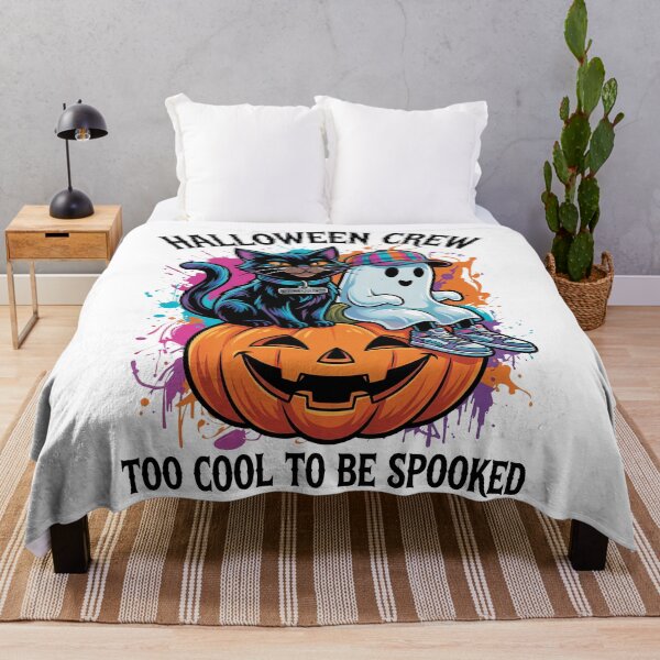 Item preview, Too Cool To Be Spooked Cute Ghost & Black Cat Design designed and sold by TUMBAJULCA.