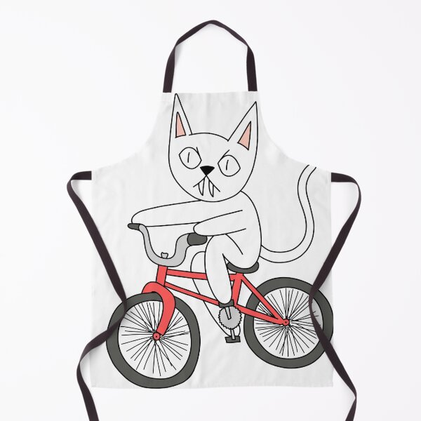 Item preview, mean cat bicycle - white designed and sold by motherbrainart.