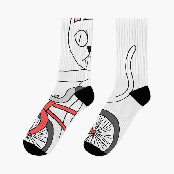 Item preview, mean cat bicycle - white designed and sold by motherbrainart.