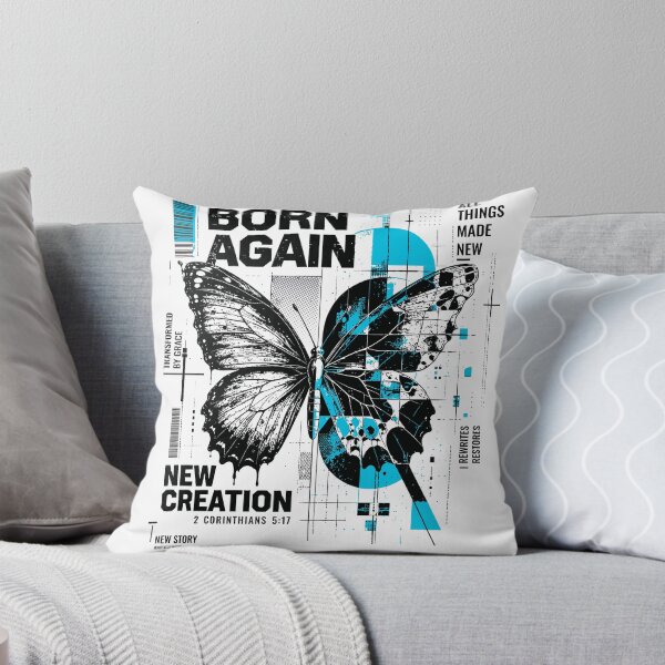 Item preview, Born Again | Butterfly Christian Art | New Creation Tee designed and sold by CrossLampCo..