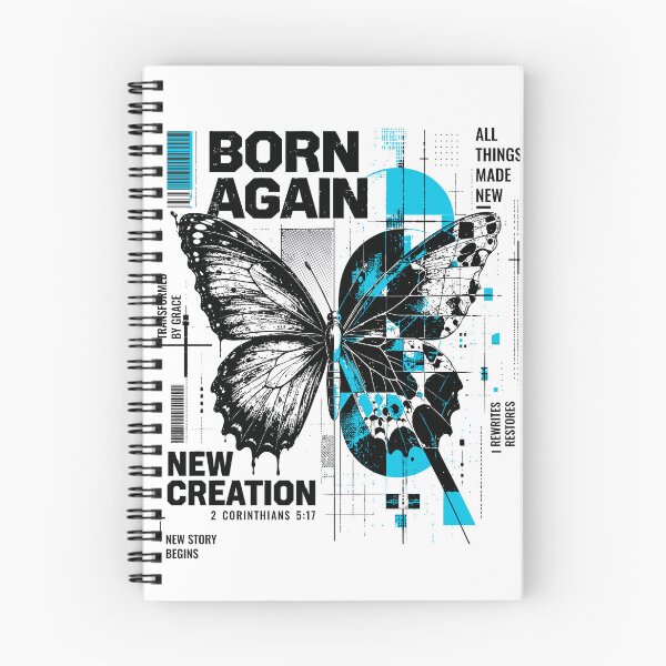 Item preview, Born Again | Butterfly Christian Art | New Creation Tee designed and sold by CrossLampCo..