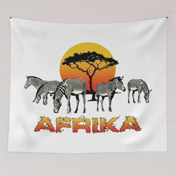 Item preview, Africa zebra's romantic sunset designed and sold by Helen-Storm.