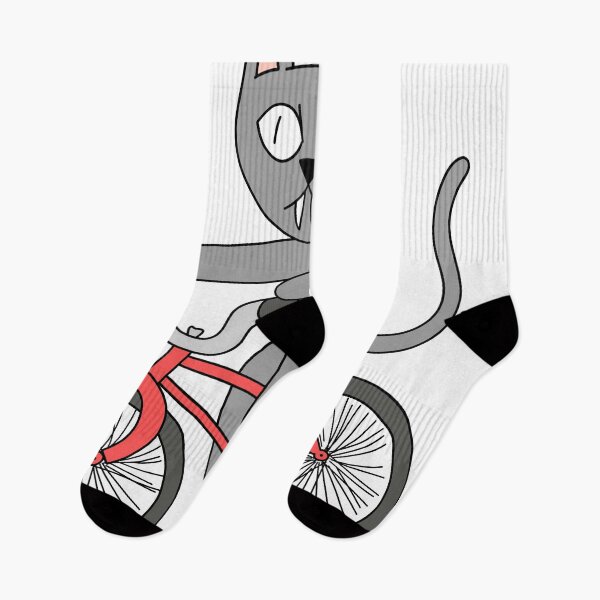 Item preview, mean cat bicycle - gray designed and sold by motherbrainart.