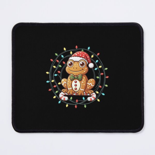 Item preview, Cute Gingerbread Frog Wrapped in Christmas Lights designed and sold by MiALopezArt.