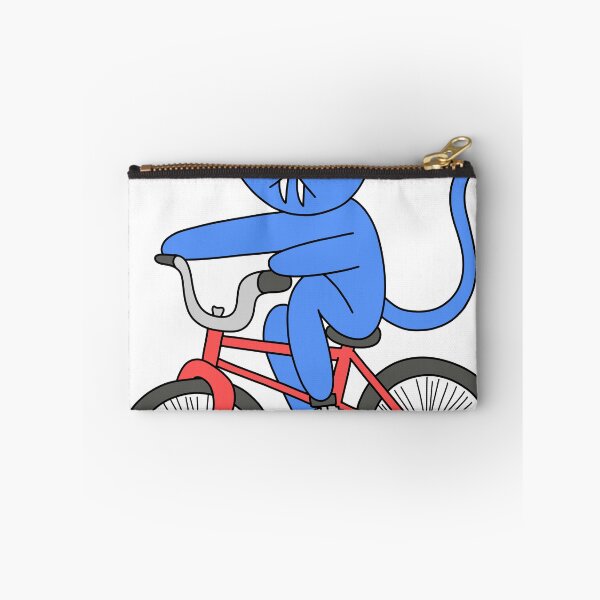 Item preview, mean cat bicycle - blue designed and sold by motherbrainart.