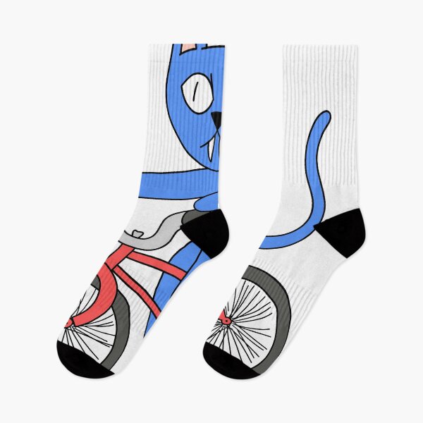 Item preview, mean cat bicycle - blue designed and sold by motherbrainart.