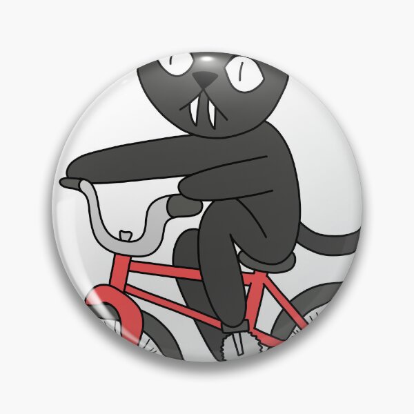 Item preview, mean cat bicycle - black designed and sold by motherbrainart.