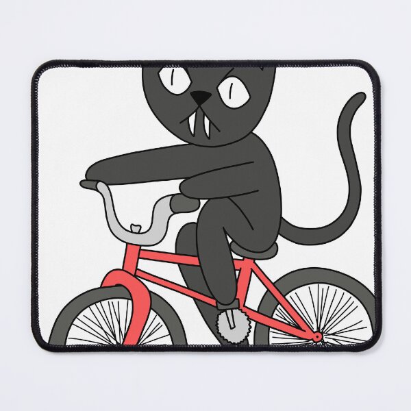 Item preview, mean cat bicycle - black designed and sold by motherbrainart.