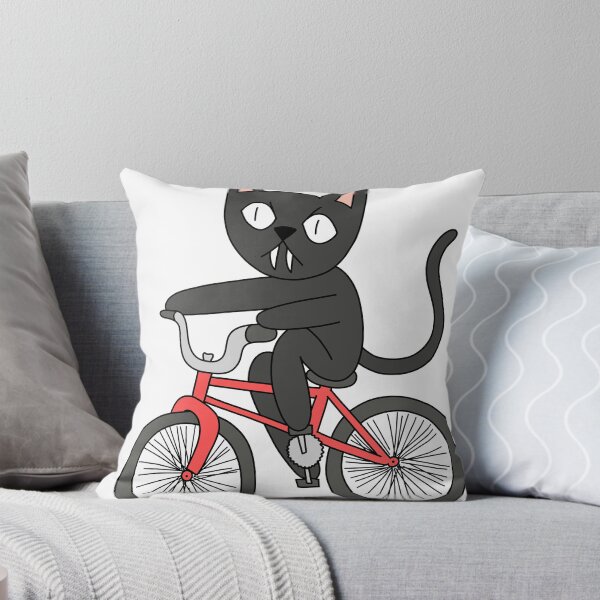 Item preview, mean cat bicycle - black designed and sold by motherbrainart.